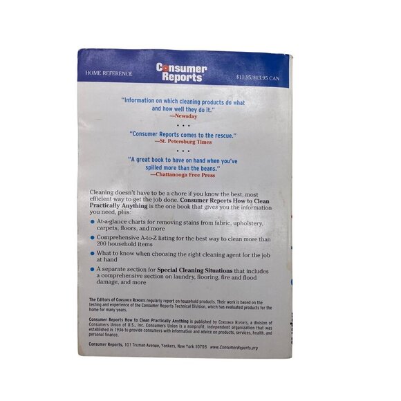 How To Clean Practically Anything Paperback Book By Consumer Reports - Picture 2 of 13